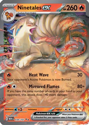 Ninetales ex - 038/165 Holofoil [SV: Scarlet & Violet 151] Pokemon Single Pokémon