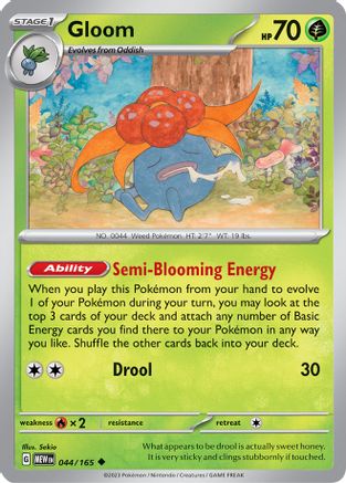 Gloom (44) Reverse Holofoil [SV: Scarlet & Violet 151] Pokemon Single Pokémon
