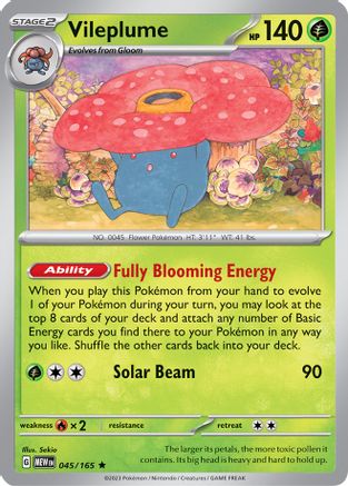 Vileplume (45) Holofoil [SV: Scarlet & Violet 151] Pokemon Single Pokémon