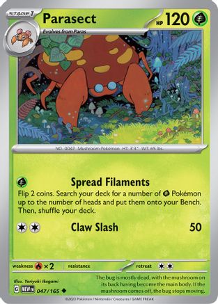 Parasect (47) [SV: Scarlet & Violet 151] Pokemon Single Pokémon