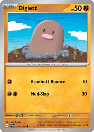 Diglett (50) [SV: Scarlet & Violet 151] Pokemon Single Pokémon