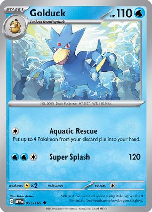 Golduck (55) Reverse Holofoil [SV: Scarlet & Violet 151] Pokemon Single Pokémon