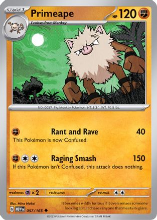 Primeape (57) [SV: Scarlet & Violet 151] Pokemon Single Pokémon