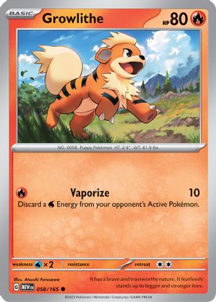 Growlithe (58) [SV: Scarlet & Violet 151] Pokemon Single Pokémon