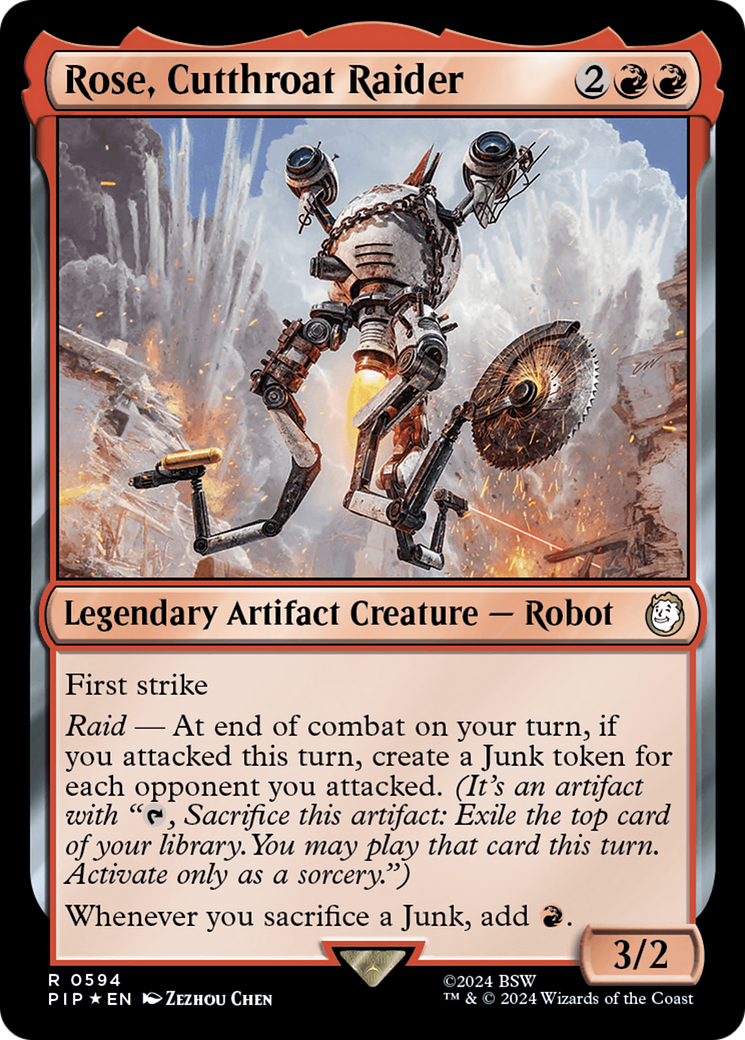 Rose, Cutthroat Raider (Surge Foil) (PIP-594) [Fallout] Foil MTG Single Wizards of the Coast