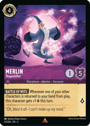 Merlin - Shapeshifter (53/204) [Rise of the Floodborn] Lorcana Single Disney