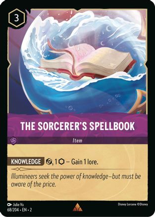 The Sorcerer's Spellbook (68/204) [Rise of the Floodborn] Cold Foil Lorcana Single Disney