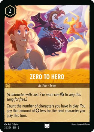 Zero To Hero (32/204) [Rise of the Floodborn] Lorcana Single Disney