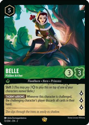 Belle - Hidden Archer (72/204) [Rise of the Floodborn] Lorcana Single Disney