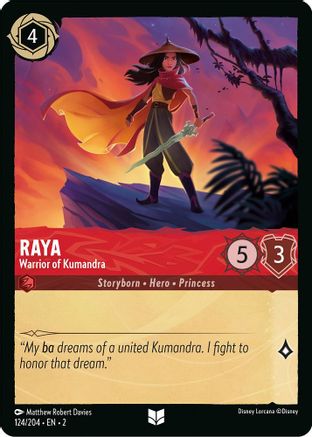 Raya - Warrior of Kumandra (124/204) [Rise of the Floodborn] Lorcana Single Disney