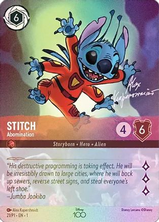 Stitch - Abomination (Alternate Art) (21) [Disney100 Promos] Holofoil Lorcana Single Disney
