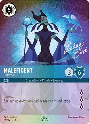 Maleficent - Uninvited (Alternate Art) (22) [Disney100 Promos] Holofoil Lorcana Single Disney