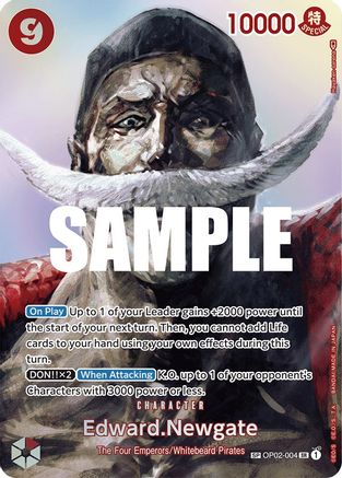 Edward.Newgate (SP) (OP02-004) [Kingdoms of Intrigue] Foil One Piece Single Bandai
