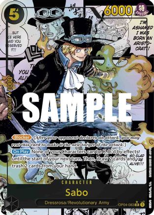 Sabo (Alternate Art) (Manga) (OP04-083) [Kingdoms of Intrigue] Foil One Piece Single Bandai