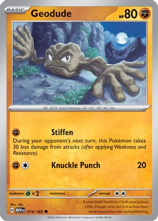 Geodude (74) Reverse Holofoil [SV: Scarlet & Violet 151] Pokemon Single Pokémon