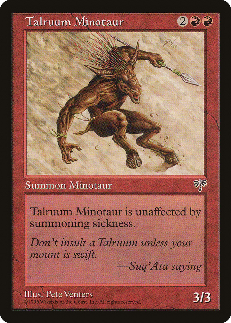Talruum Minotaur (MIR-196) [Mirage] MTG Single Wizards of the Coast