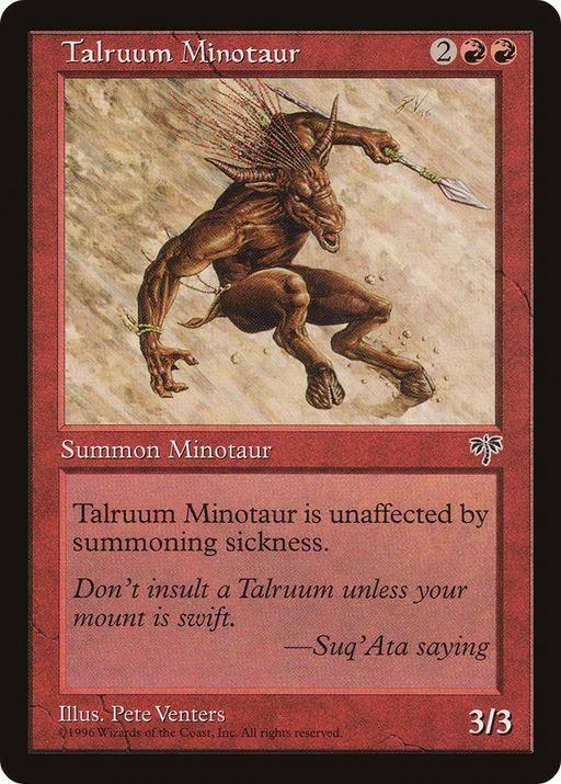Talruum Minotaur (MIR-196) [Mirage] MTG Single Wizards of the Coast
