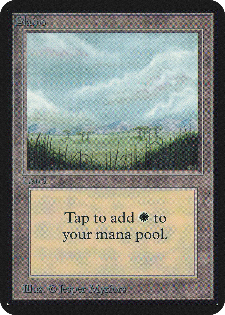 Plains (LEA-287) [Oldschool] Limited Edition Alpha MTG Single Wizards of the Coast