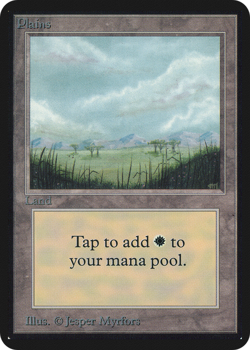 Plains (LEA-287) [Oldschool] Limited Edition Alpha MTG Single Wizards of the Coast