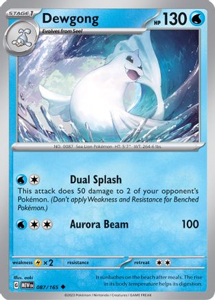 Dewgong (87) Reverse Holofoil [SV: Scarlet & Violet 151] Pokemon Single Pokémon
