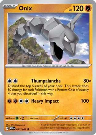 Onix (95) Reverse Holofoil [SV: Scarlet & Violet 151] Pokemon Single Pokémon