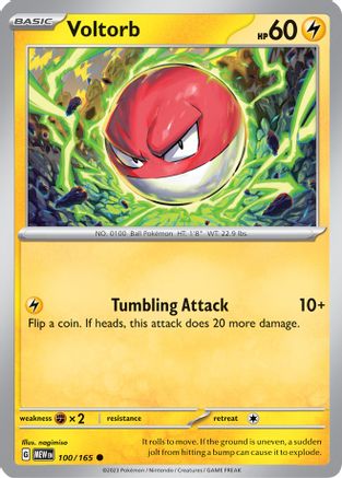 Voltorb (100) Reverse Holofoil [SV: Scarlet & Violet 151] Pokemon Single Pokémon