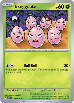 Exeggcute (102) Reverse Holofoil [SV: Scarlet & Violet 151] Pokemon Single Pokémon