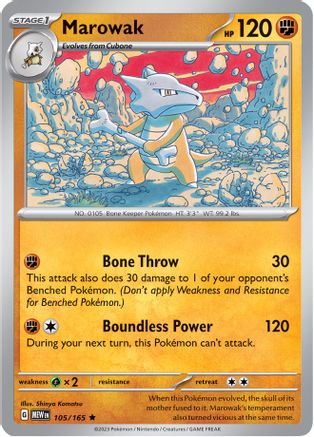 Marowak (105) Holofoil [SV: Scarlet & Violet 151] Pokemon Single Pokémon