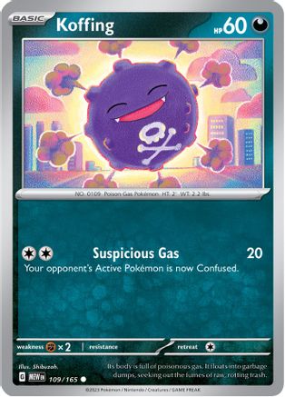 Koffing (109) Reverse Holofoil [SV: Scarlet & Violet 151] Pokemon Single Pokémon