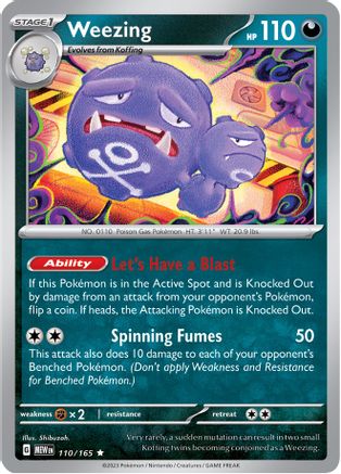 Weezing (110) Holofoil [SV: Scarlet & Violet 151] Pokemon Single Pokémon