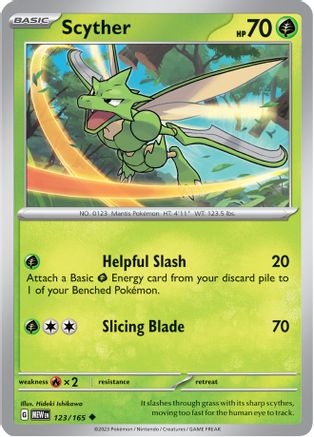 Scyther (123) Reverse Holofoil [SV: Scarlet & Violet 151] Pokemon Single Pokémon