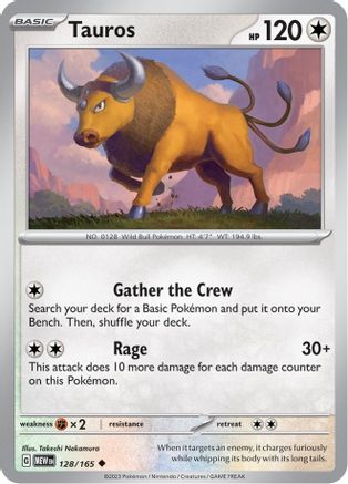 Tauros (128) Reverse Holofoil [SV: Scarlet & Violet 151] Pokemon Single Pokémon