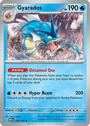 Gyarados (130) Reverse Holofoil [SV: Scarlet & Violet 151] Pokemon Single Pokémon