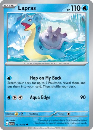 Lapras (131) Reverse Holofoil [SV: Scarlet & Violet 151] Pokemon Single Pokémon