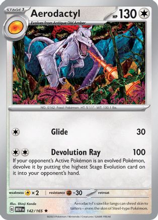 Aerodactyl (142) - [SV: Scarlet & Violet 151] Reverse Holofoil Pokemon Single Pokémon