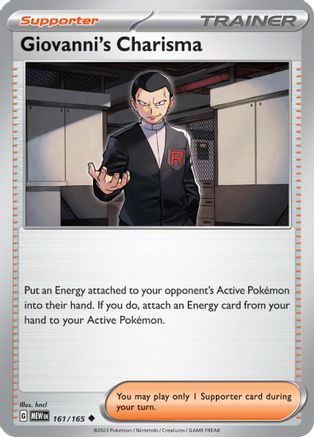 Giovanni's Charisma - 161/165 [SV: Scarlet & Violet 151] Pokemon Single Pokémon