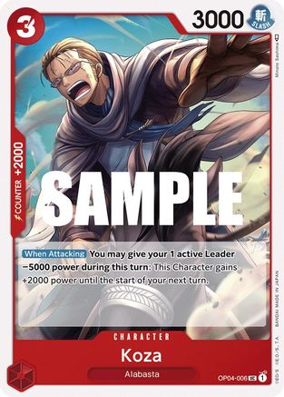 Koza (OP04-006) [Kingdoms of Intrigue] One Piece Single Bandai
