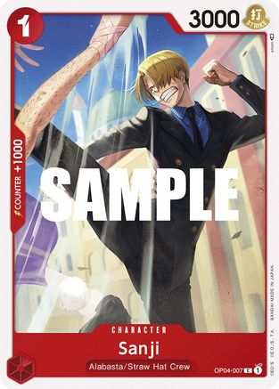Sanji (007) (OP04-007) [Kingdoms of Intrigue] One Piece Single Bandai