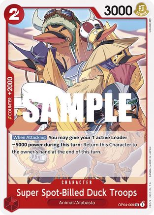 Super Spot-Billed Duck Troops (OP04-009) [Kingdoms of Intrigue] One Piece Single Bandai