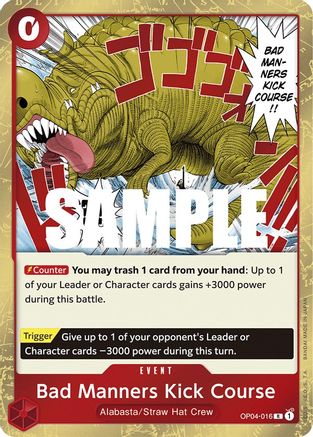Bad Manners Kick Course (OP04-016) [Kingdoms of Intrigue] Foil One Piece Single Bandai