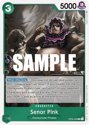 Senor Pink (OP04-026) [Kingdoms of Intrigue] Foil One Piece Single Bandai