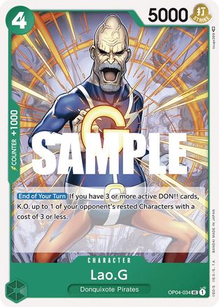 Lao.G (OP04-034) [Kingdoms of Intrigue] One Piece Single Bandai