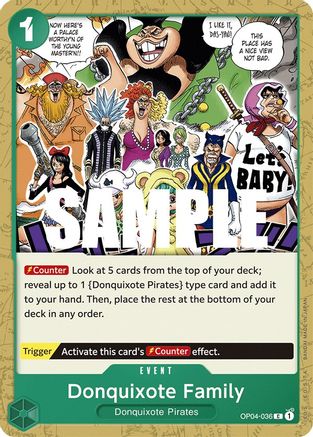 Donquixote Family (OP04-036) [Kingdoms of Intrigue] One Piece Single Bandai