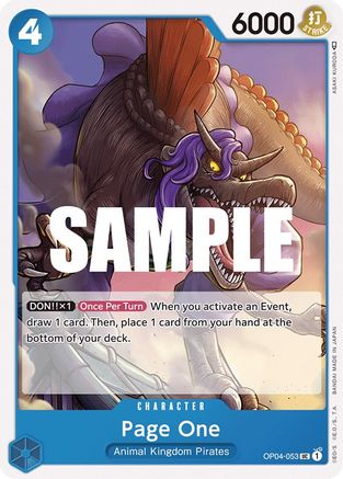 Page One (OP04-053) [Kingdoms of Intrigue] One Piece Single Bandai