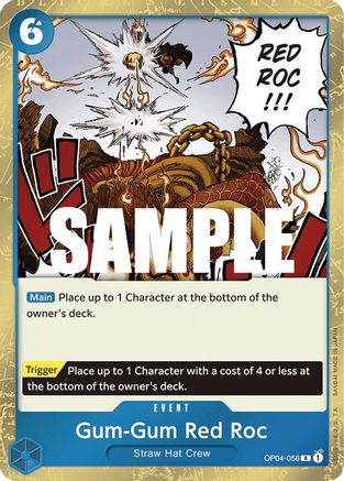 Gum-Gum Red Roc (OP04-056) [Kingdoms of Intrigue] Foil One Piece Single Bandai