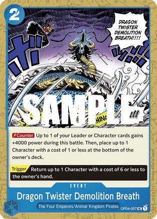 Dragon Twister Demolition Breath (OP04-057) [Kingdoms of Intrigue] One Piece Single Bandai