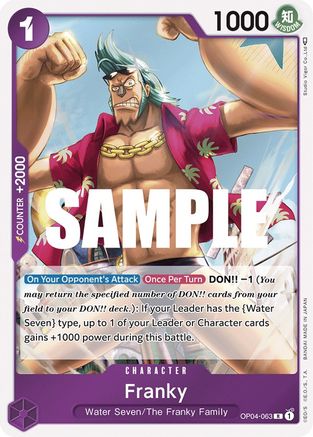 Franky (OP04-063) [Kingdoms of Intrigue] Foil One Piece Single Bandai