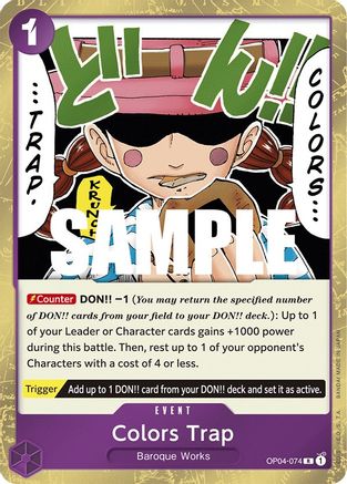 Colors Trap (OP04-074) [Kingdoms of Intrigue] Foil One Piece Single Bandai