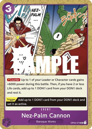 Nez-Palm Cannon (OP04-075) [Kingdoms of Intrigue] One Piece Single Bandai