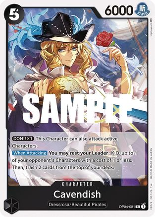 Cavendish (OP04-081) [Kingdoms of Intrigue] Foil One Piece Single Bandai